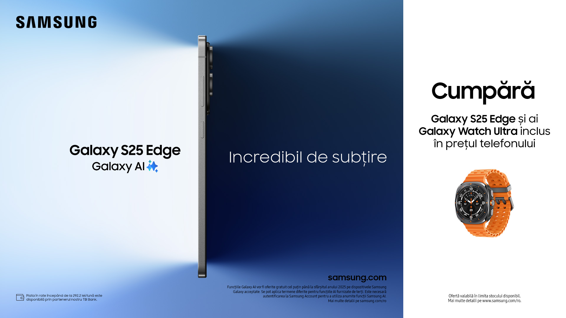 Samsung lansează Galaxy S25 Edge în România, stabilind un nou standard pentru smartphone-urile premium