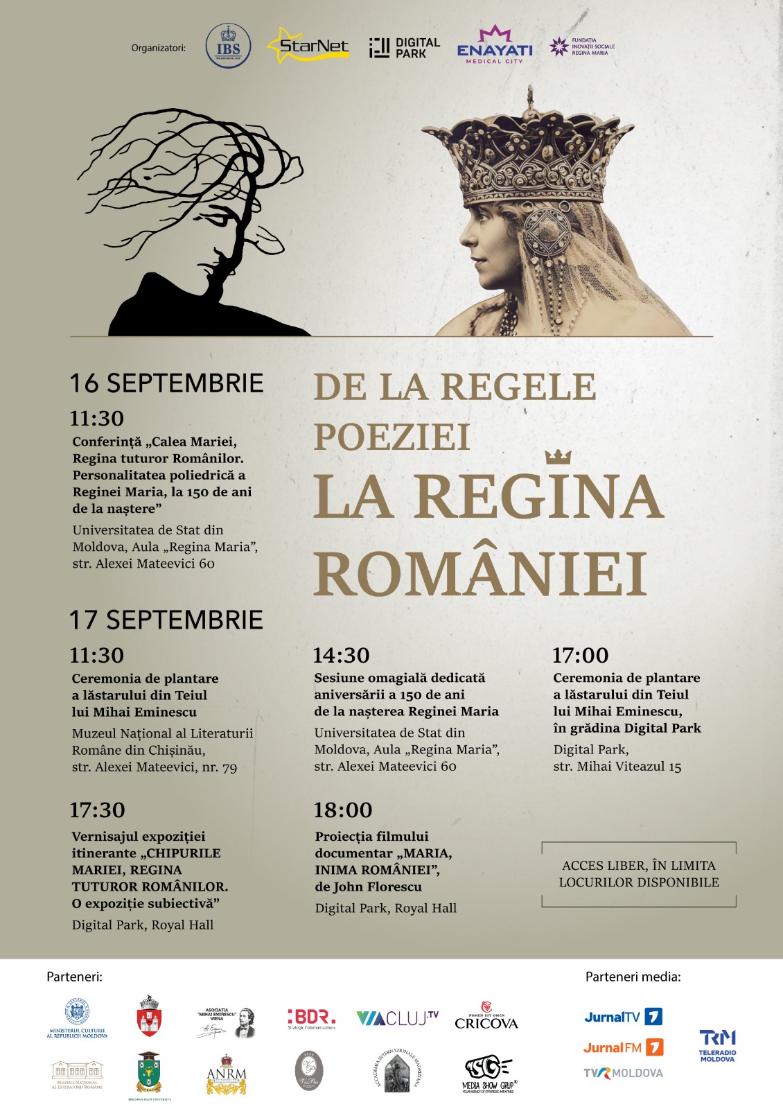 De la Maria, Regina tuturor Românilor la Chișinău: eveniment cultural dedicat aniversării a 150 de ani de la nașterea Reginei Maria