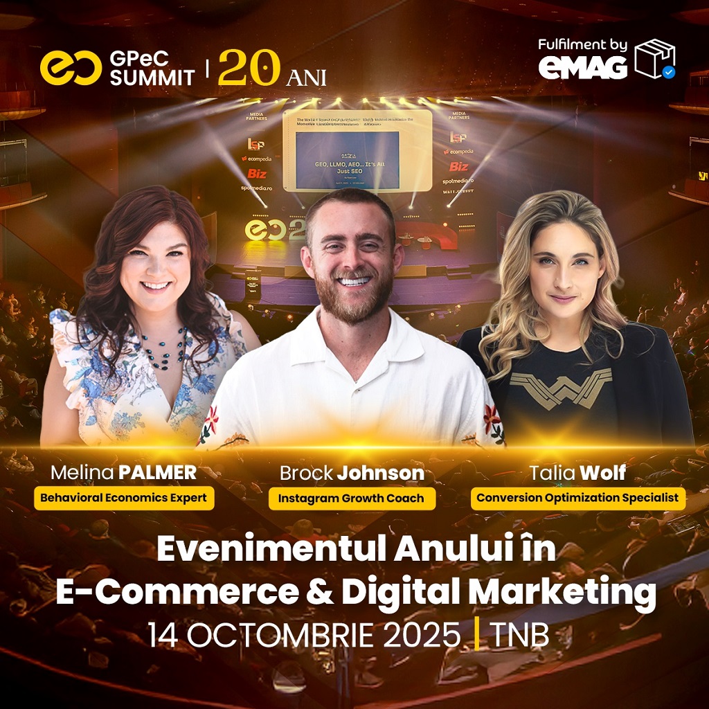 Primii speakeri internaționali confirmați la GPeC SUMMIT 14 Octombrie – ediția aniversară de 20 de ani a celui mai important eveniment de E-Commerce și Digital Marketing din regiune