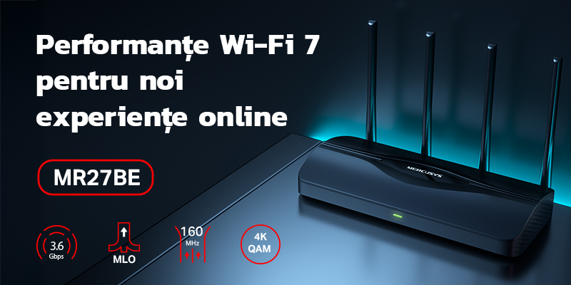 Descoperă puterea Wi-Fi 7 cu routerul Mercusys MR27BE