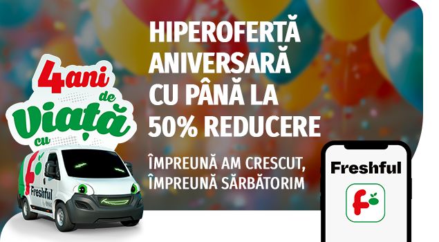 Freshful by eMAG sărbătorește 4 ani de creștere: hipermarketul online este ales de sute de mii de români